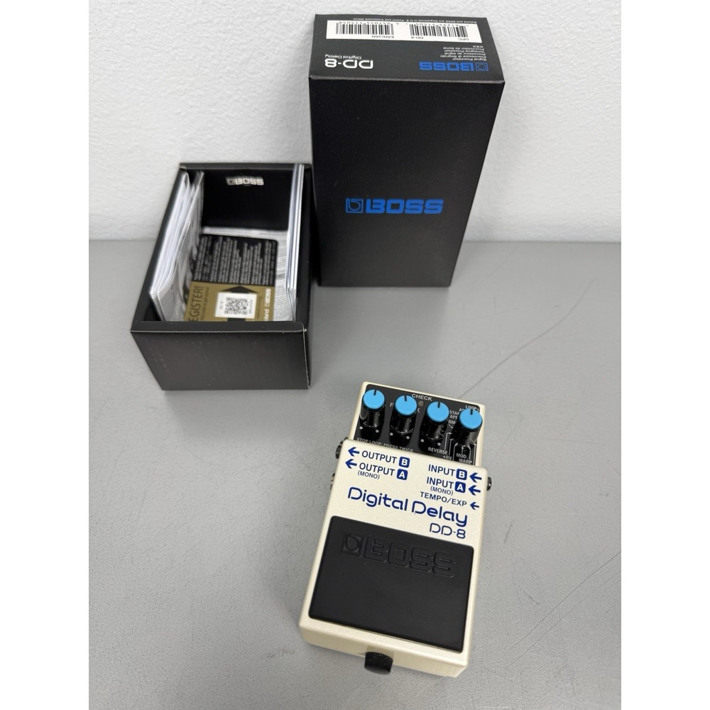 Boss DD-8 Digital Delay Electric Guitar Effects Pedal w/ Box And Papers